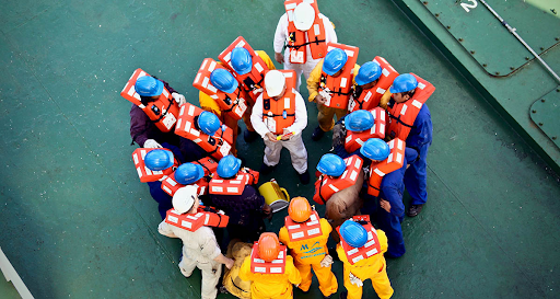 Professional logistics team discussion